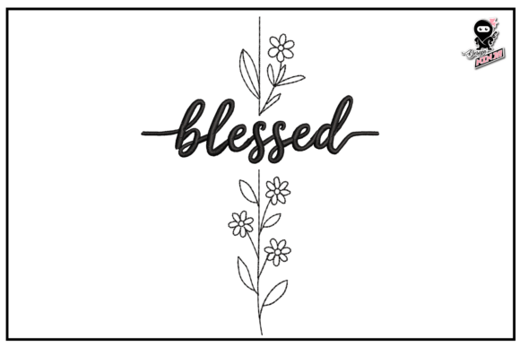 Blessed Floral Christian Cross