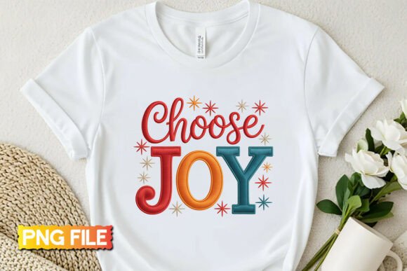 Christian Joy Faith Embroidery Style PNG