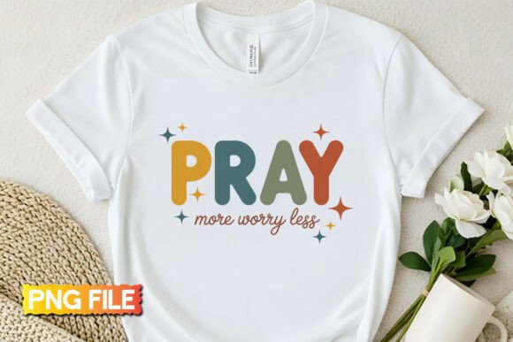 Christian Prayer Embroidery Style PNG