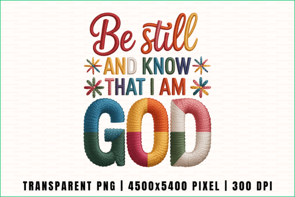 Christian Trust God Embroidery Design
