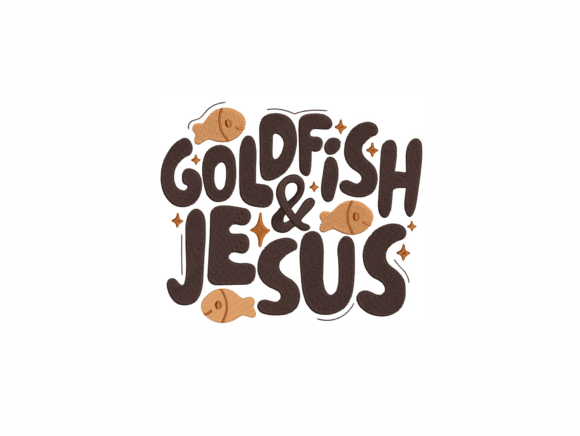 Goldfish and Jesus Machine Embroidery