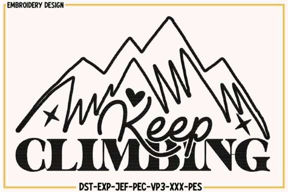 Keep Climbing Christian Embroidery