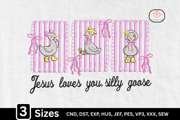 Preppy Girly Silly Goose Jesus Loves You